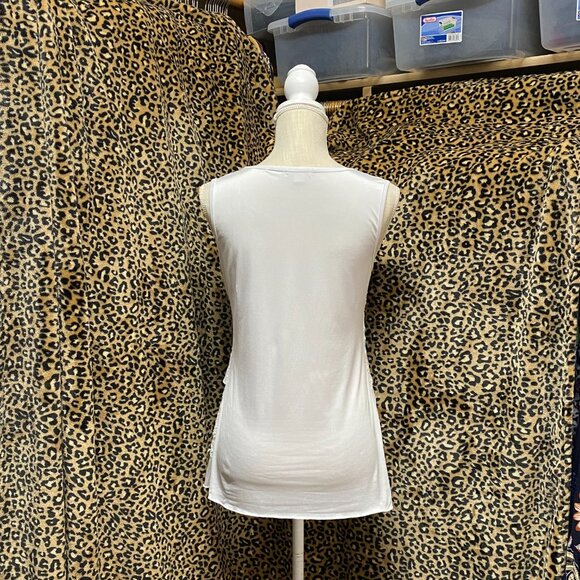 EUC*energé world wear*Sleeveless Asymetrical Ruffles top - Picture 3 of 4